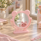 Cute Bear Ear Cartoon Rotating Vanity Mirror