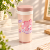 Kawaii Cartoon Insulated Tumbler with Lid & Carry Strap