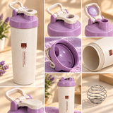 Eco-Friendly Wheat Straw Shaker Bottle with Mixing Ball
