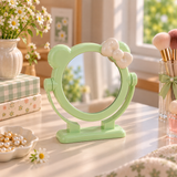 Cute Bear Ear Vanity Mirror with Bow