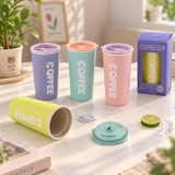 Large Pastel Coffee Cup with Sip Lid