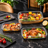 Premium Rectangular Clear Glass Baking & Serving Dish Set 3 Pcs
