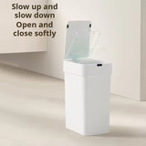 Smart Auto Sensor Trash Can Vertical & Horizontal Touchless Bin for Narrow Spaces Kitchen & Bathroom Motion Waste Bin