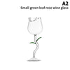 Creative Rose Shaped Wine Goblet Crystal Stem Glass for Wine & Champagne Romantic Gift for Valentine’s Day or Weddings