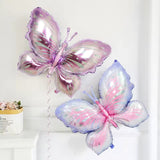 40-Inch Iridescent Butterfly Foil Balloon for Birthday & Celebration Events Decoration