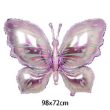 40-Inch Iridescent Butterfly Foil Balloon for Birthday & Celebration Events Decoration
