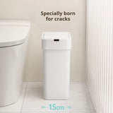 Smart Auto Sensor Trash Can Vertical & Horizontal Touchless Bin for Narrow Spaces Kitchen & Bathroom Motion Waste Bin
