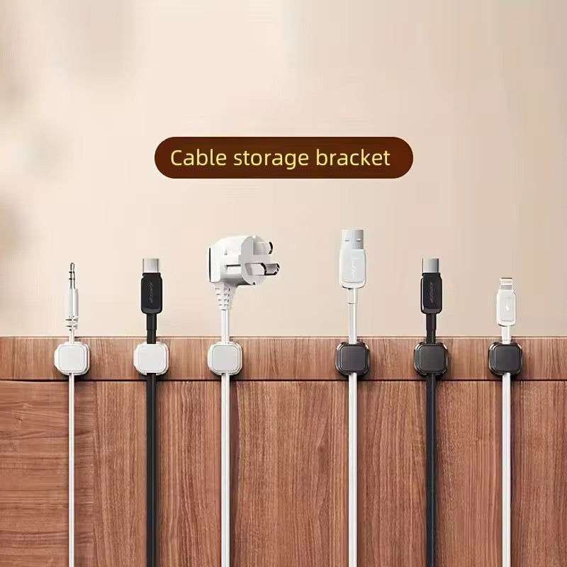 Pack of 5 Magnetic Cable Storage Bracket Self Adhesive Wire Organizer Clip for USB, Charger & Data Cables SparkelsSparkels