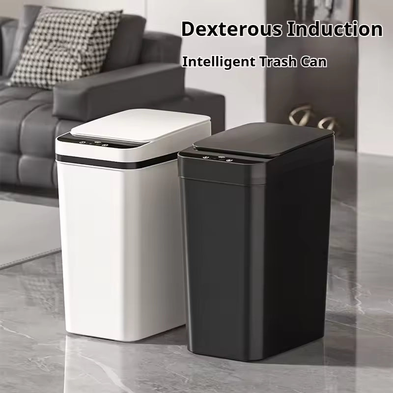 12L & 18L Automatic Sensor Trash Can Touchless Infrared Smart Waste Bin for Kitchen & Bathroom Waterproof Hands Free Garbage Can