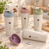 Eco-Friendly Wheat Straw Shaker Bottle with Mixing Ball