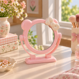 Cute Bear Ear Vanity Mirror with Bow
