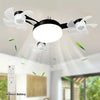 Modern LED Ceiling Fan Light with 4 Small Blades 3 Speeds, 3000K 6000K Adjustable