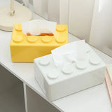 Creative Building Blocks Wall Mounted Tissue Box Waterproof Punch Free Paper Towel Holder for Bathroom & Kitchen
