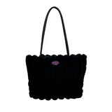Cozy Plush Faux Fur Tote Bag for Women Soft Fluffy Shoulder Handbag SparkelsSparkels
