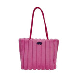 Cozy Plush Faux Fur Tote Bag for Women Soft Fluffy Shoulder Handbag SparkelsSparkels