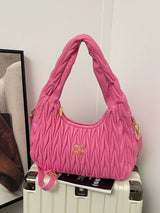 MinMin Quilted Hobo Shoulder BagSoft PU Leather Trendy Handbag for Women Crossbody & Tote Purse SparkelsSparkels