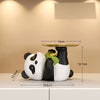 Cute Panda Decorative Storage Tray Resin Panda Figurine Organizer for Keys, Jewelry, Snacks & Home Decor