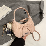 Elegant Bow Knot Mini Shoulder Bag for Women Trendy Crossbody & Handbag Cute Korean Fashion Purse