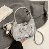 Elegant Bow Knot Mini Shoulder Bag for Women Trendy Crossbody & Handbag Cute Korean Fashion Purse